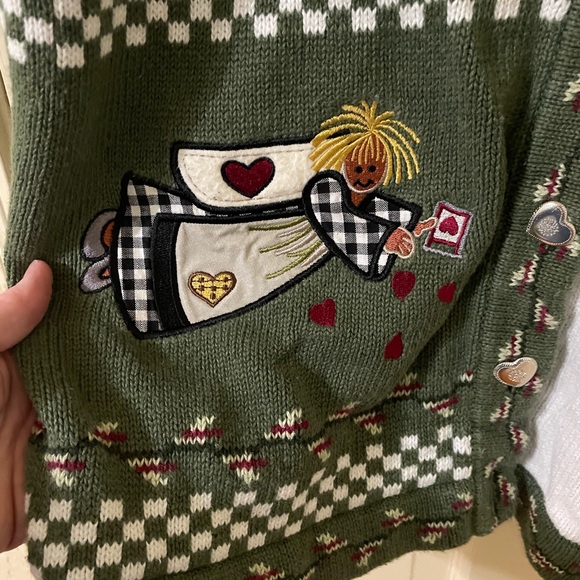 Adorable Vintage Quacker Factory Cardigan Grandma Sweater - Picture 5 of 9